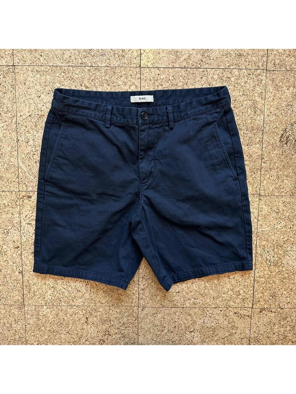 ONS Chino Shorts Men's 33 Black 9in Inseam Casual Minimalist Casual Summer
